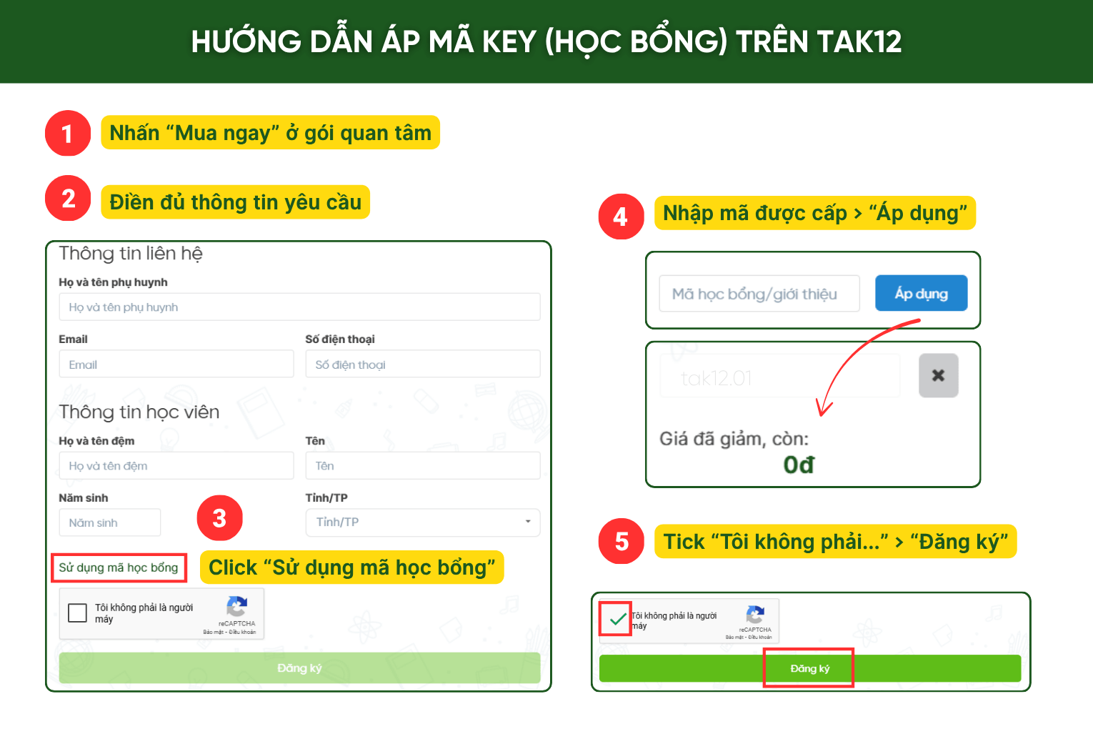 Hướng dẫn &aacute;p m&atilde; TAK12