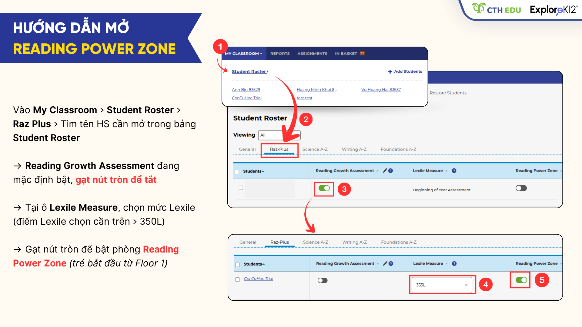 Hướng dẫn cài đặt Reading Power Zone